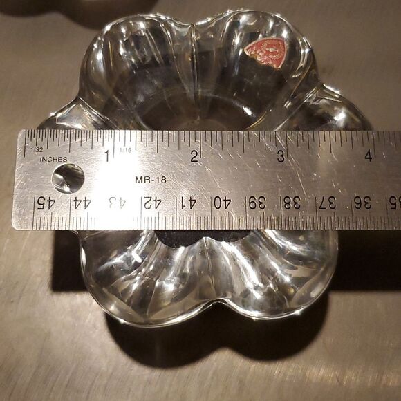 Orrefors Vintage Mid Century Swedish Crystal Stella Flower Floral Candle Holders - Picture 11 of 12